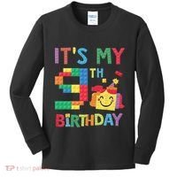 Master Builder 9th ItS My 9th Birthday Brick Blocks Kids Long Sleeve Shirt thumb 0