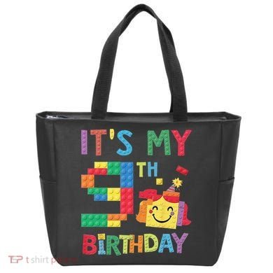 Master Builder 9th ItS My 9th Birthday Brick Blocks Tote Bag