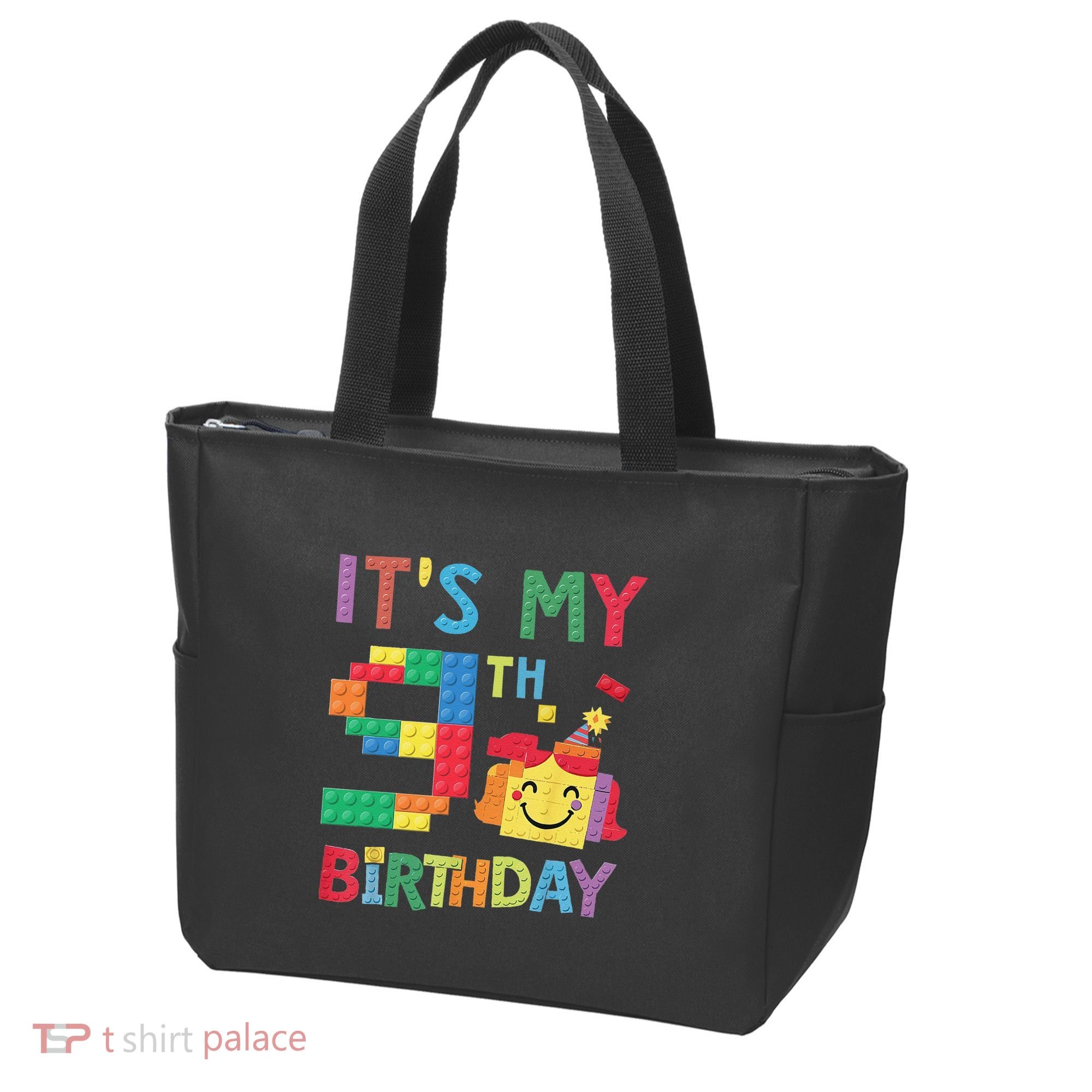 Master Builder 9th ItS My 9th Birthday Brick Blocks Tote Bag