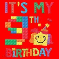 Master Builder 9th ItS My 9th Birthday Brick Blocks Santa Hat thumb 1
