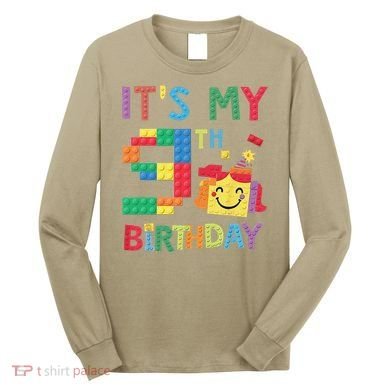 Master Builder 9th ItS My 9th Birthday Brick Blocks Long Sleeve Shirt