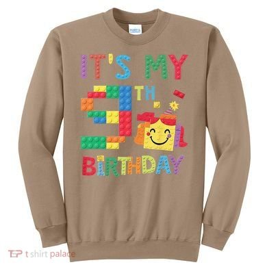 Master Builder 9th ItS My 9th Birthday Brick Blocks Sweatshirt