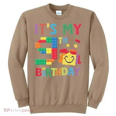Master Builder 9th ItS My 9th Birthday Brick Blocks Sweatshirt