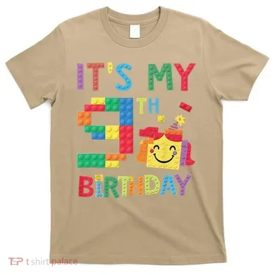 Master Builder 9th ItS My 9th Birthday Brick Blocks T-Shirt