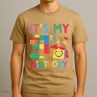 Master Builder 9th ItS My 9th Birthday Brick Blocks T-Shirt thumb 3