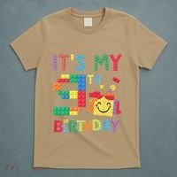 Master Builder 9th ItS My 9th Birthday Brick Blocks T-Shirt thumb 5
