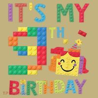Master Builder 9th ItS My 9th Birthday Brick Blocks Button thumb 1
