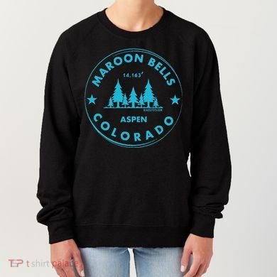 Maroon Bells Aspen Colorado Bluebird Forest Mountain Women's Sweatshirt