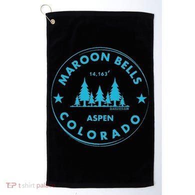 Maroon Bells Aspen Colorado Bluebird Forest Mountain Golf Towel