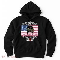 Messy Buns And Loaded Guns Raising Wolves Not Sheep Hoodie thumb 0