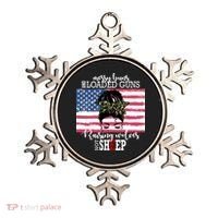 Messy Buns And Loaded Guns Raising Wolves Not Sheep Ornament thumb 0