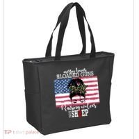 Messy Buns And Loaded Guns Raising Wolves Not Sheep Tote Bag thumb 2