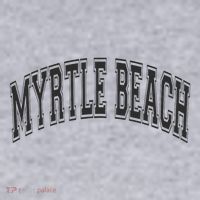 Myrtle Beach Arched Style Text Black With Black Print Women's Sweatshirt thumb 2