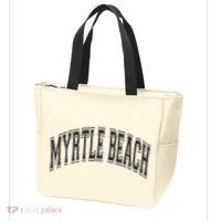 Myrtle Beach Arched Style Text Black With Black Print Tote Bag thumb 3
