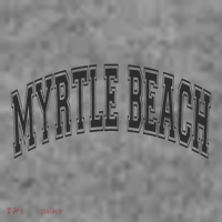Myrtle Beach Arched Style Text Black With Black Print Toddler Hoodie thumb 2