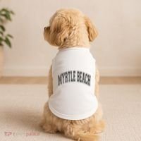 Myrtle Beach Arched Style Text Black With Black Print Doggie Tank thumb 2
