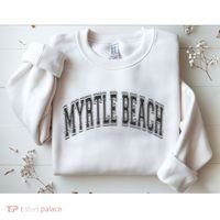 Myrtle Beach Arched Style Text Black With Black Print Sweatshirt thumb 2