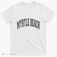 Myrtle Beach Arched Style Text Black With Black Print T-Shirt thumb 0