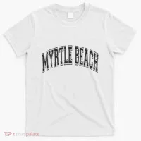 Myrtle Beach Arched Style Text Black With Black Print T-Shirt thumb 0