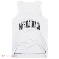 Myrtle Beach Arched Style Text Black With Black Print Tank Top thumb 0