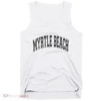 Myrtle Beach Arched Style Text Black With Black Print Tank Top thumb 0