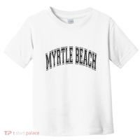 Myrtle Beach Arched Style Text Black With Black Print Toddler T-Shirt thumb 0