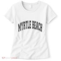 Myrtle Beach Arched Style Text Black With Black Print Women's T-Shirt thumb 0