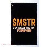 $Mstr Buying At The Top Forever Microstrategy Bitcoin Golf Towel thumb 0