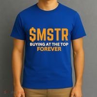 $Mstr Buying At The Top Forever Microstrategy Bitcoin T-Shirt thumb 3