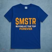 $Mstr Buying At The Top Forever Microstrategy Bitcoin T-Shirt thumb 5
