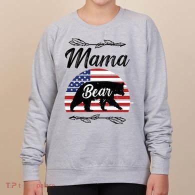 Mama Bear American Flag Funny Gift Women's Sweatshirt