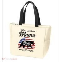 Mama Bear American Flag Funny Gift Tote Bag thumb 3