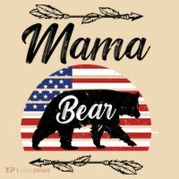 Mama Bear American Flag Funny Gift Tote Bag thumb 4