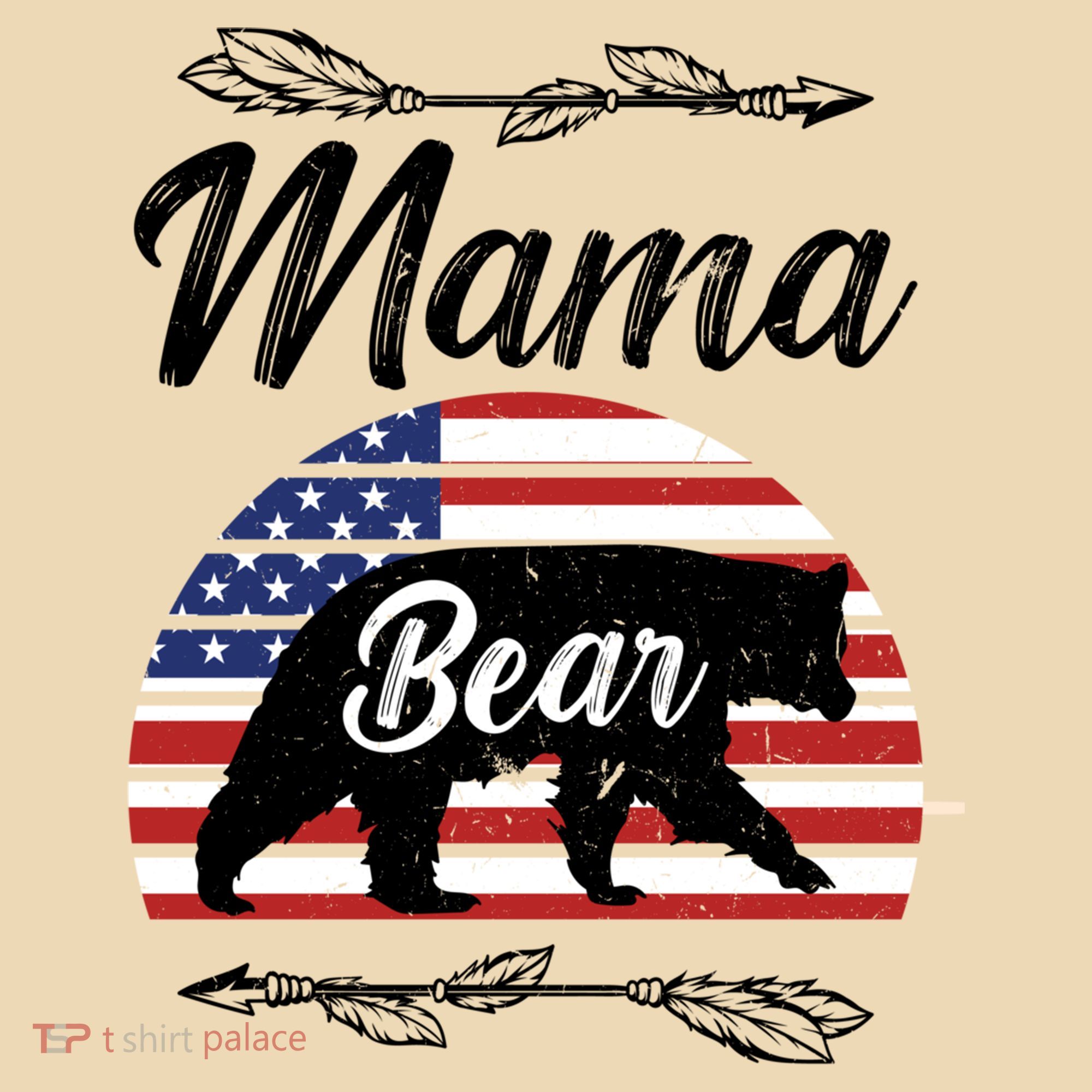 Mama Bear American Flag Funny Gift Tote Bag
