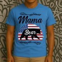 Mama Bear American Flag Funny Gift T-Shirt thumb 3