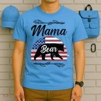 Mama Bear American Flag Funny Gift T-Shirt thumb 5