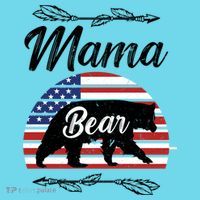 Mama Bear American Flag Funny Gift Button thumb 1