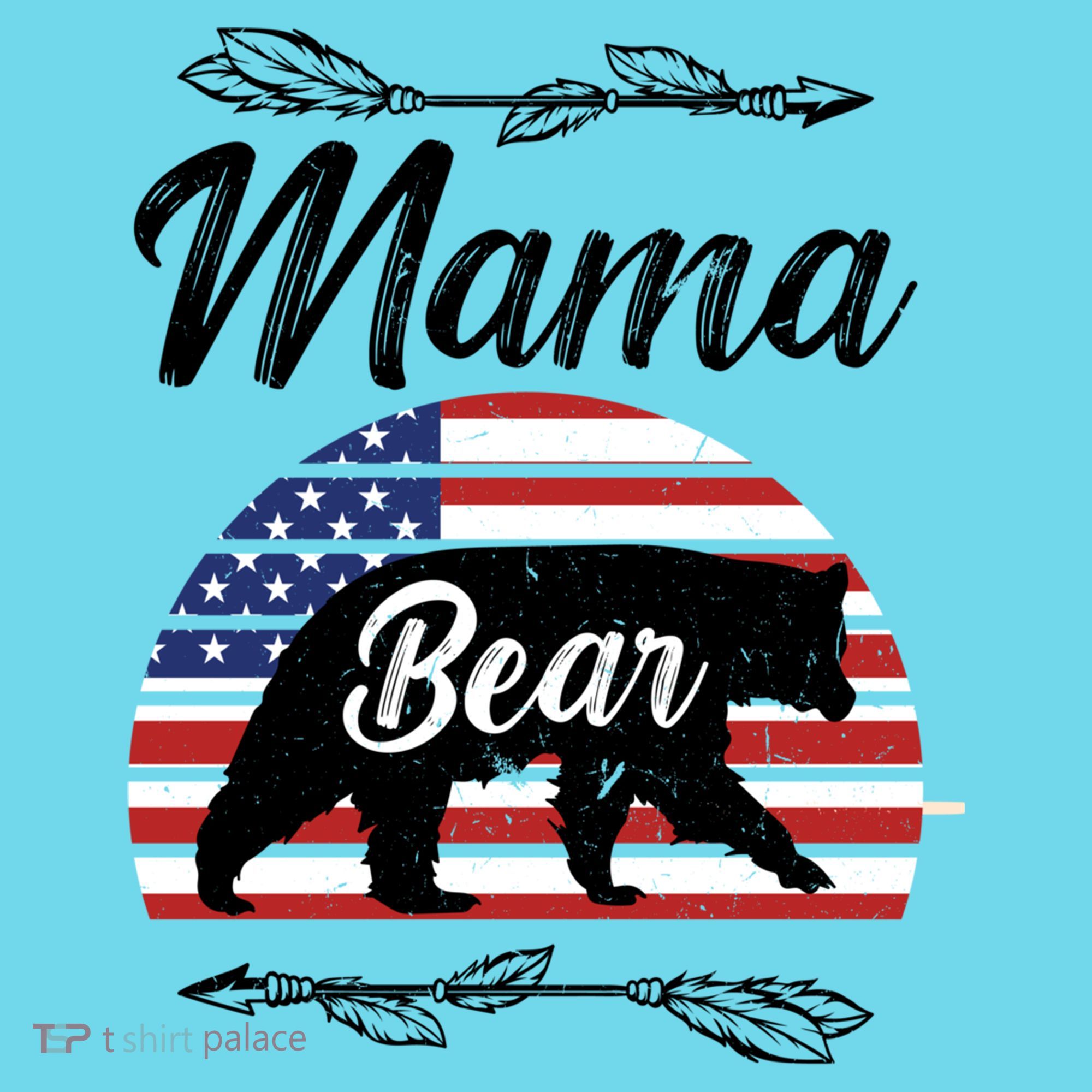 Mama Bear American Flag Funny Gift Magnet
