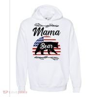 Mama Bear American Flag Funny Gift Comfort Colors Garment-Dyed Hooded Sweatshirt thumb 0