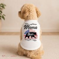 Mama Bear American Flag Funny Gift Doggie Tank thumb 2