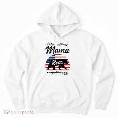 Mama Bear American Flag Funny Gift Hoodie