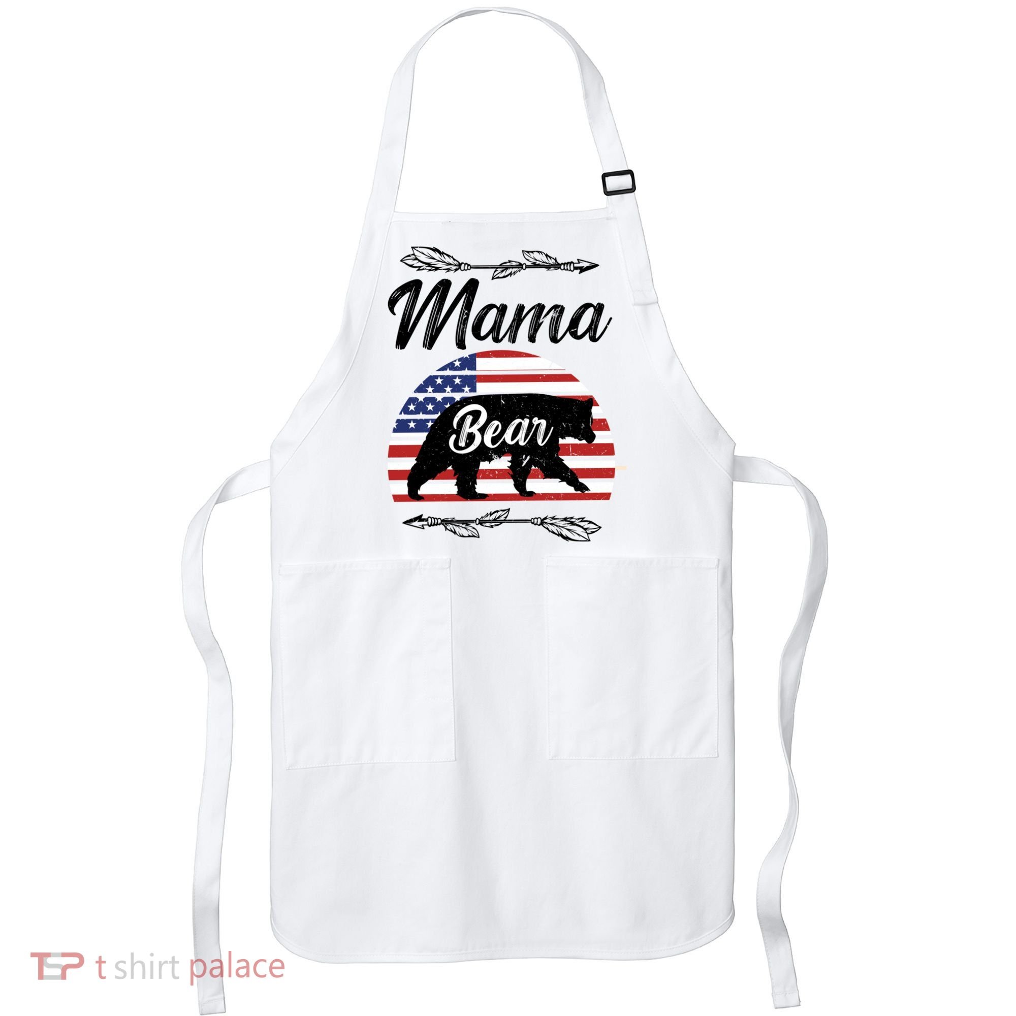 Mama Bear American Flag Funny Gift Apron