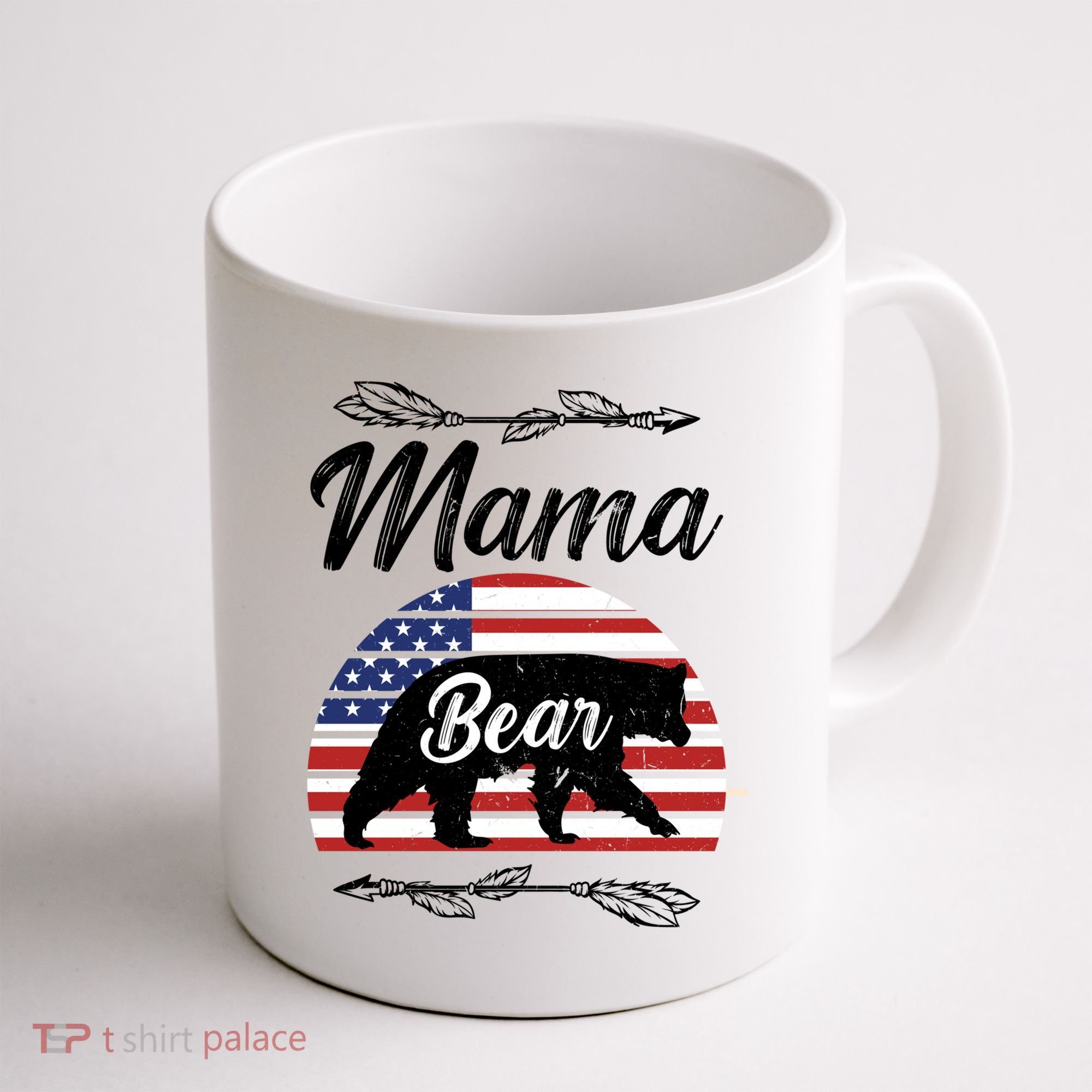 Mama Bear American Flag Funny Gift Coffee Mug