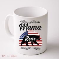 Mama Bear American Flag Funny Gift Coffee Mug thumb 0