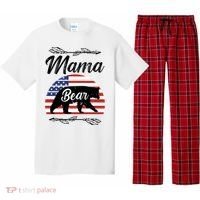 Mama Bear American Flag Funny Gift Pajama Set thumb 0