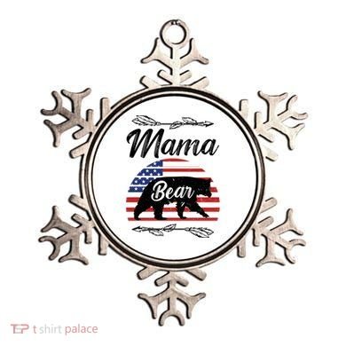 Mama Bear American Flag Funny Gift Ornament