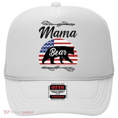 Mama Bear American Flag Funny Gift Hat