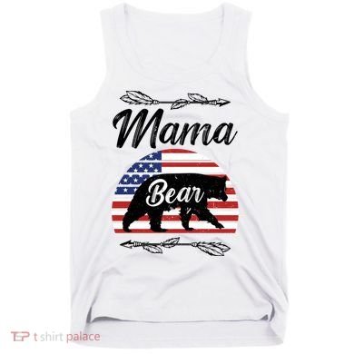 Mama Bear American Flag Funny Gift Tank Top