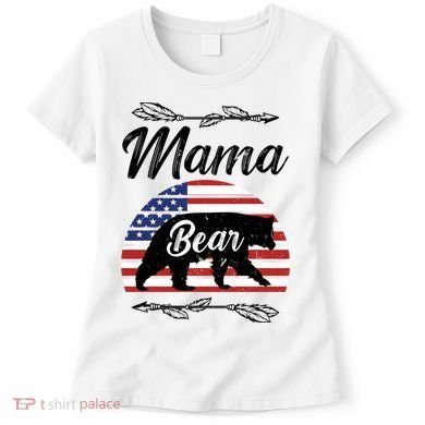 Mama Bear American Flag Funny Gift Women's T-Shirt