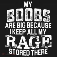 My Boobs Are Big Because I Keep All My Rage Stored There Gift Bucket Hat thumb 4